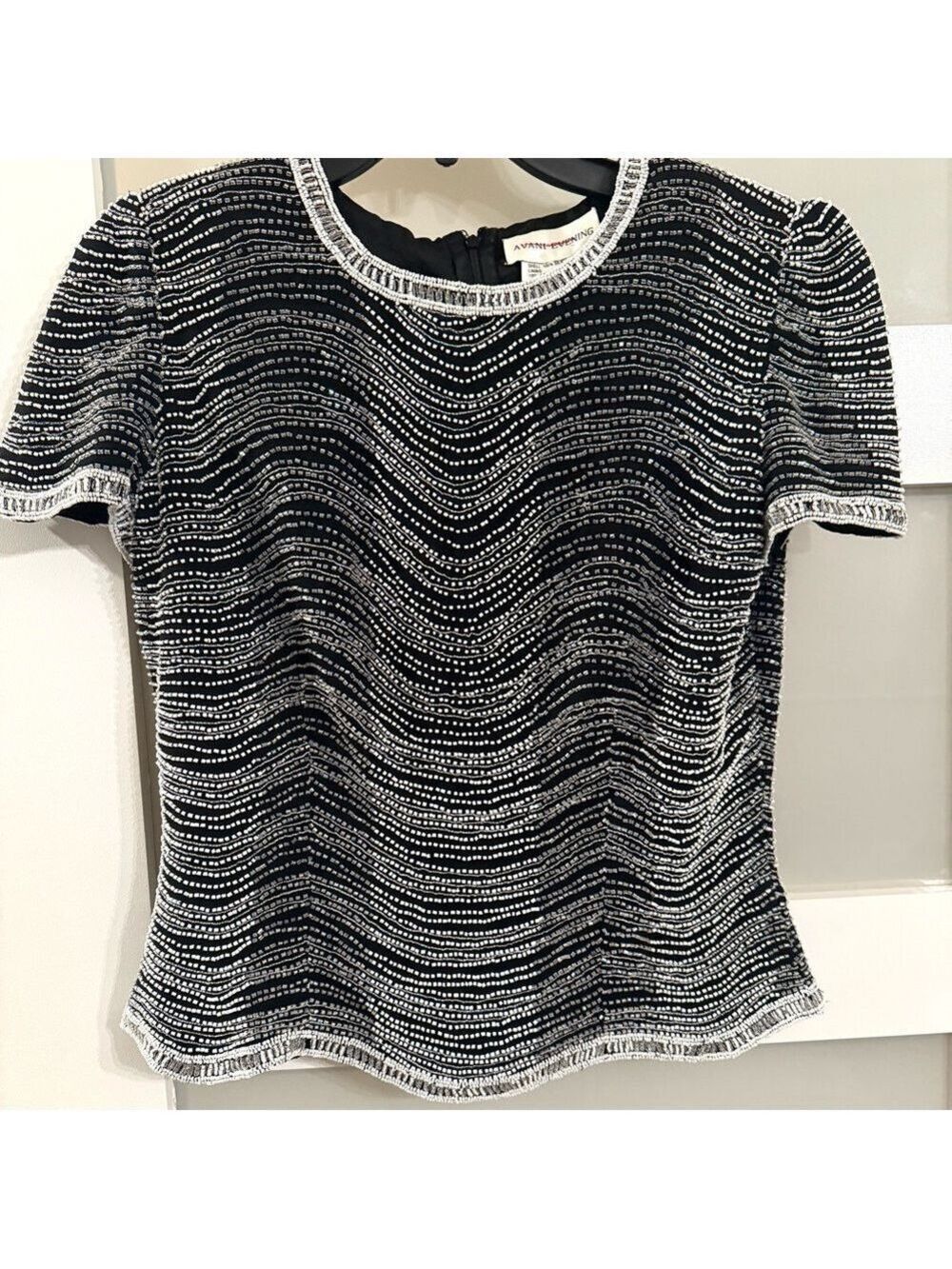 AVANI EVENING beaded silk blouse. Size S